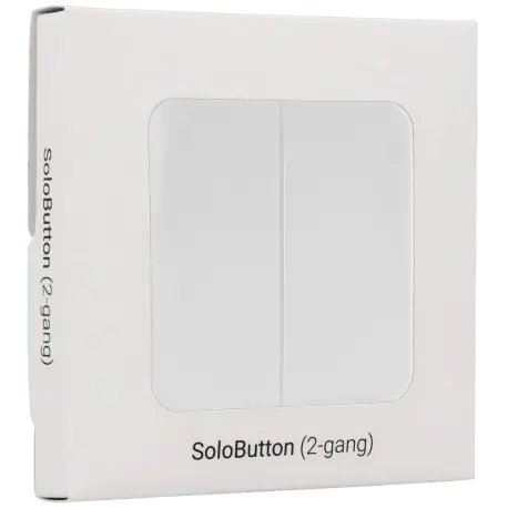 Panneau d'interrupteurs double AJAX / Référence SOLOBUTTON-2G-W - TSA Distribution
