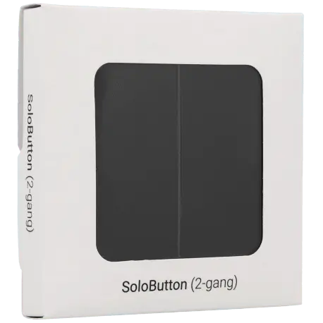 Panneau d'interrupteurs double AJAX / Référence SOLOBUTTON-2G-B - TSA Distribution