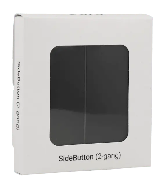 Panneau d'interrupteurs latéraux doubles AJAX / Référence SIDEBUTTON-2G-B - TSA Distribution
