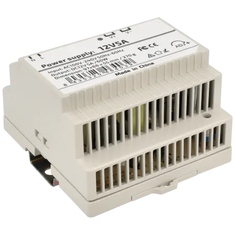 Source d'alimentation dc 12v 5a / Référence A-12VDC5A-DIN