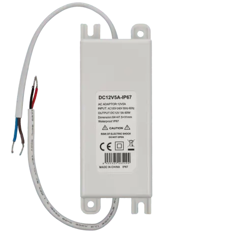 Source d'alimentation dc 12v 5a / Référence A-12VDC5A-IP67 - TSA Distribution