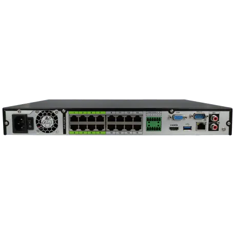 Enregistreur IP DAHUA pour 16 canaux et 32 mpx de résolution avec 16 ports PoE / Référence NVR5216-16P-EI - TSA Distribution