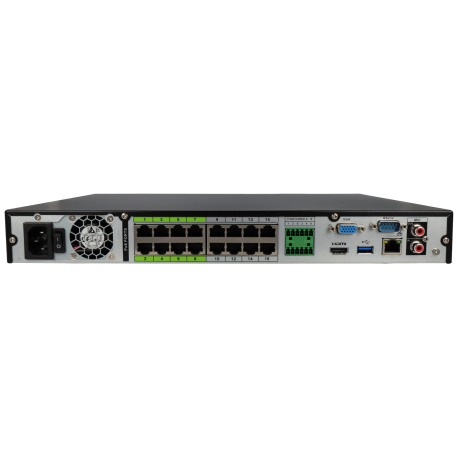 Enregistreur IP DAHUA pour 16 canaux et 32 mpx de résolution avec 16 ports PoE / Référence NVR5216-16P-EI