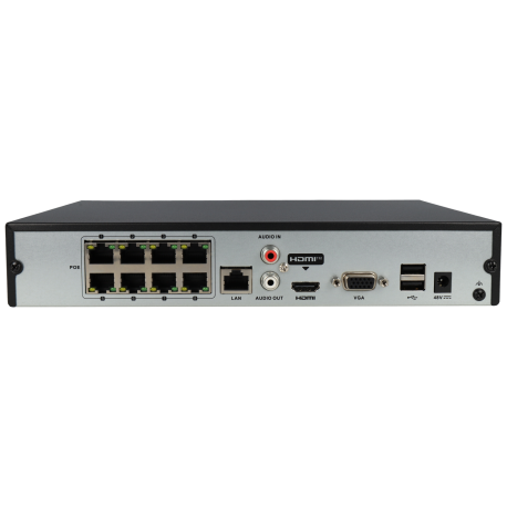 Enregistreur IP HIKVISION pour 8 canaux et 8 mpx de résolution avec 8 ports PoE / Référence HWN-4108MH-8P