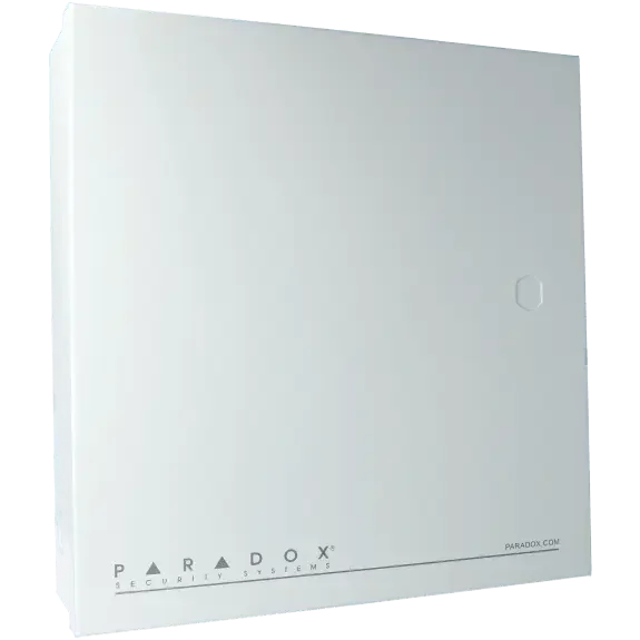 Boîtier d’alarme mural en métal blanc pour système de sécurité résidentiel ou professionnel