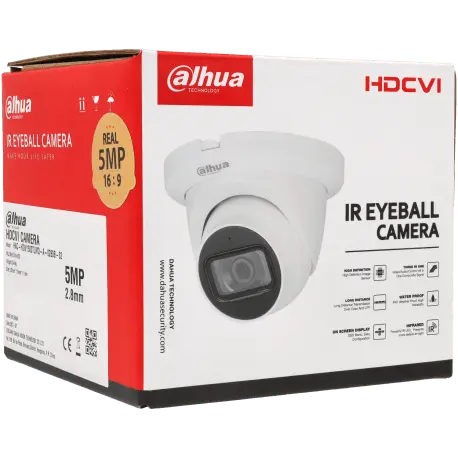 Caméra DAHUA mini dôme hd-cvi avec 5 mégapixels et objectif fixe / Référence HAC-HDW1500TLMQ-A-S2 - TSA Distribution
