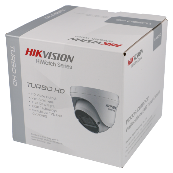 Caméra HIKVISION mini dôme 4 en 1 (cvi, tvi, ahd et analogique) avec 2 mégapixels et objectif vari focal / Référence HWT-T320-VF