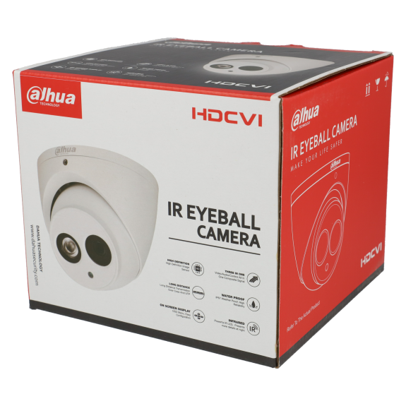 Caméra DAHUA mini-dôme hd-cvi 2 mégapixels objectif fixe / Référence HAC-HDW1200EM-A