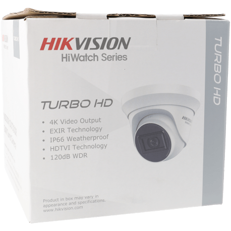Caméra HIKVISION mini-dôme 4 en 1 (cvi, tvi, ahd et analogique) 8 mégapixels objectif fixe / Référence HWT-T281-M