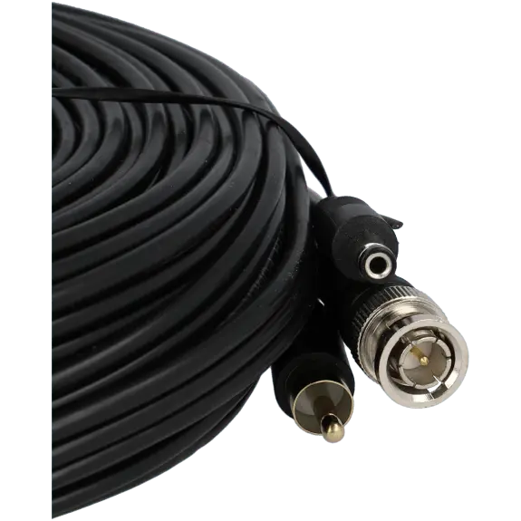 Câble combiné coaxial-alimentation-audio de 20 m / Référence A-COAXIAL-20M-AUDIO - TSA Distribution