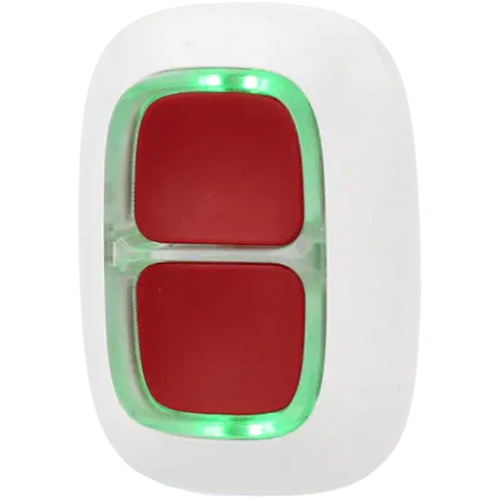 Télécommande alarme bouton poussoir panique AJAX / Référence DOUBLEBUTTON-W - TSA Distribution