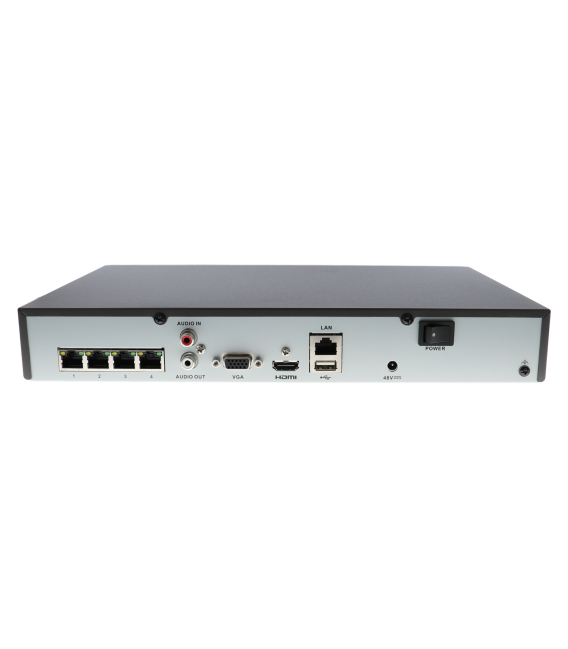 Enregistreur IP HIKVISION 4 canaux et 8 mpx 4 ports PoE / Référence HWN-4104MH-4P(B)