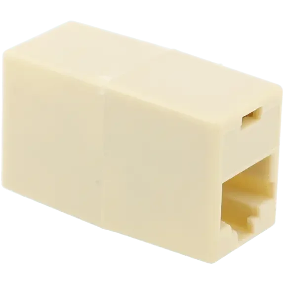 Adaptateur RJ45 femelle à femelle beige pour connexion Ethernet réseau
