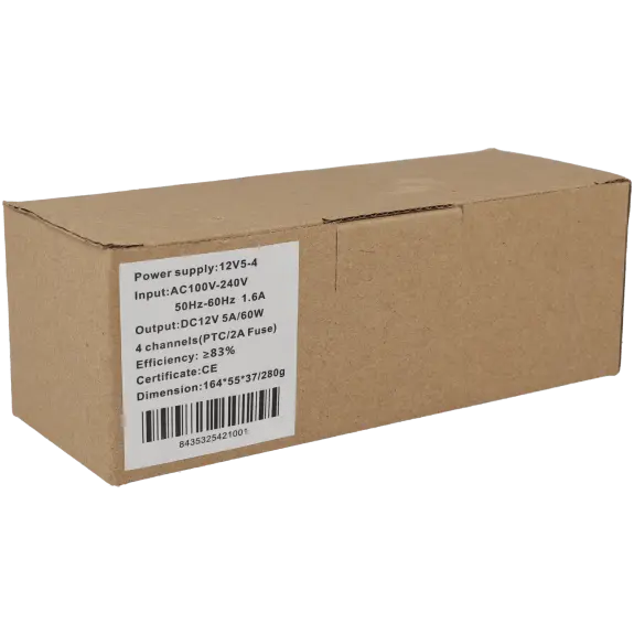Source d'alimentation dc 12v 5a / Référence A-12VDC5A-4OUT-V2