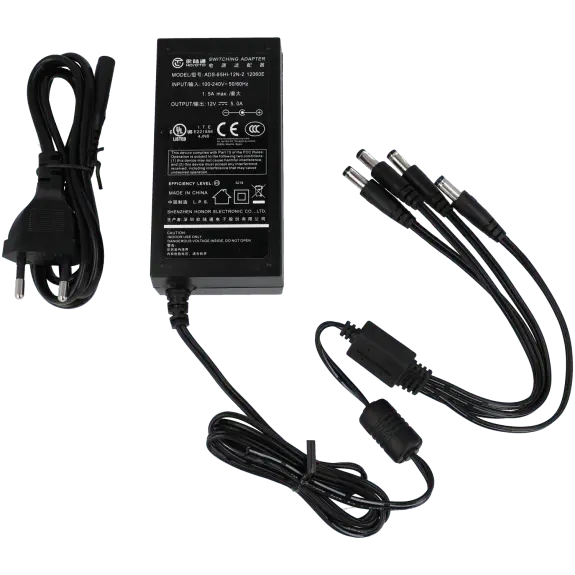 Source d'alimentation dc 12v 5a / Référence A-12VDC5A-4OUT