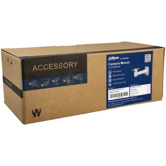 Boîte de support mural pour caméra de surveillance, étiquette bleue, accessoire sécurité