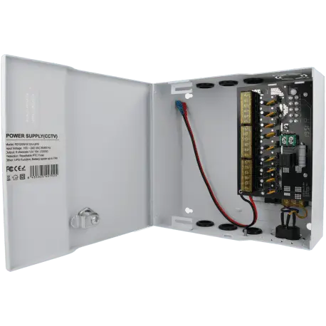 Source d'alimentation A-CCTV dc 12v 10a / Référence A-12VDC10A-BOX-BAT - TSA Distribution