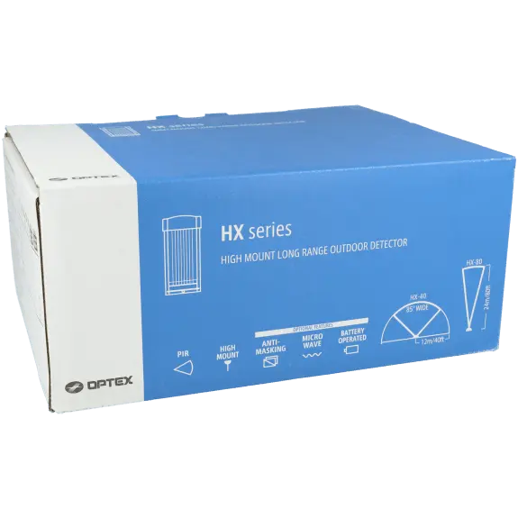 Détecteur volumétrique double technologie filaire OPTEX / Référence HX-40DAM - TSA Distribution