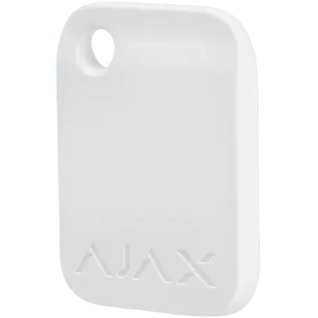 Porte-clés badge blanc RFID pour système de sécurité et contrôle d'accès