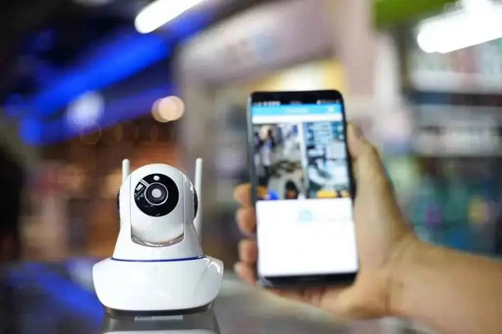 Caméra de surveillance HD connectée contrôlée via smartphone, solution sécurité efficace