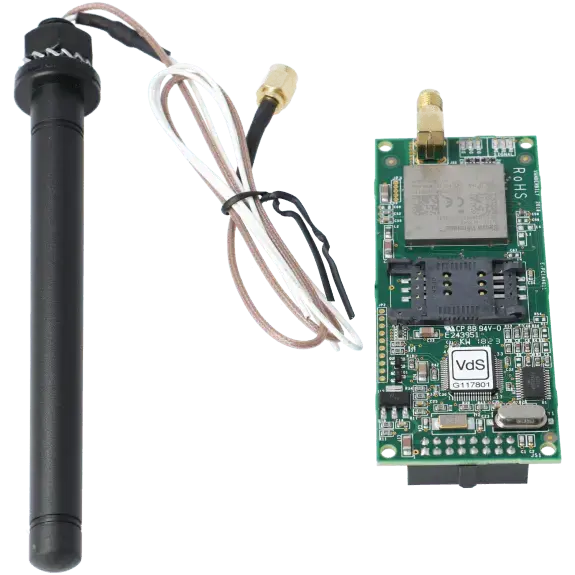 Module de communication GSM pour système d’alarme, carte électronique et antenne