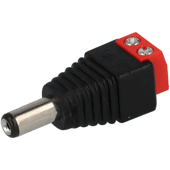 Connecteur d’alimentation DC noir et rouge pour caméra de vidéosurveillance