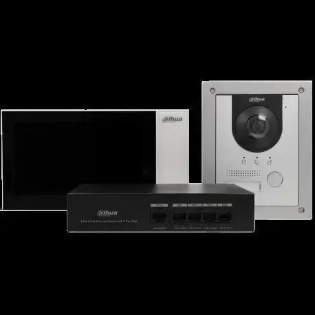 Kit de vidéosurveillance Dahua avec moniteur, caméra HD et boîtier mural pour sécurité