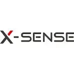 Logo X-Sense en noir et rouge, sécurité, vidéosurveillance, détecteur de fumée
