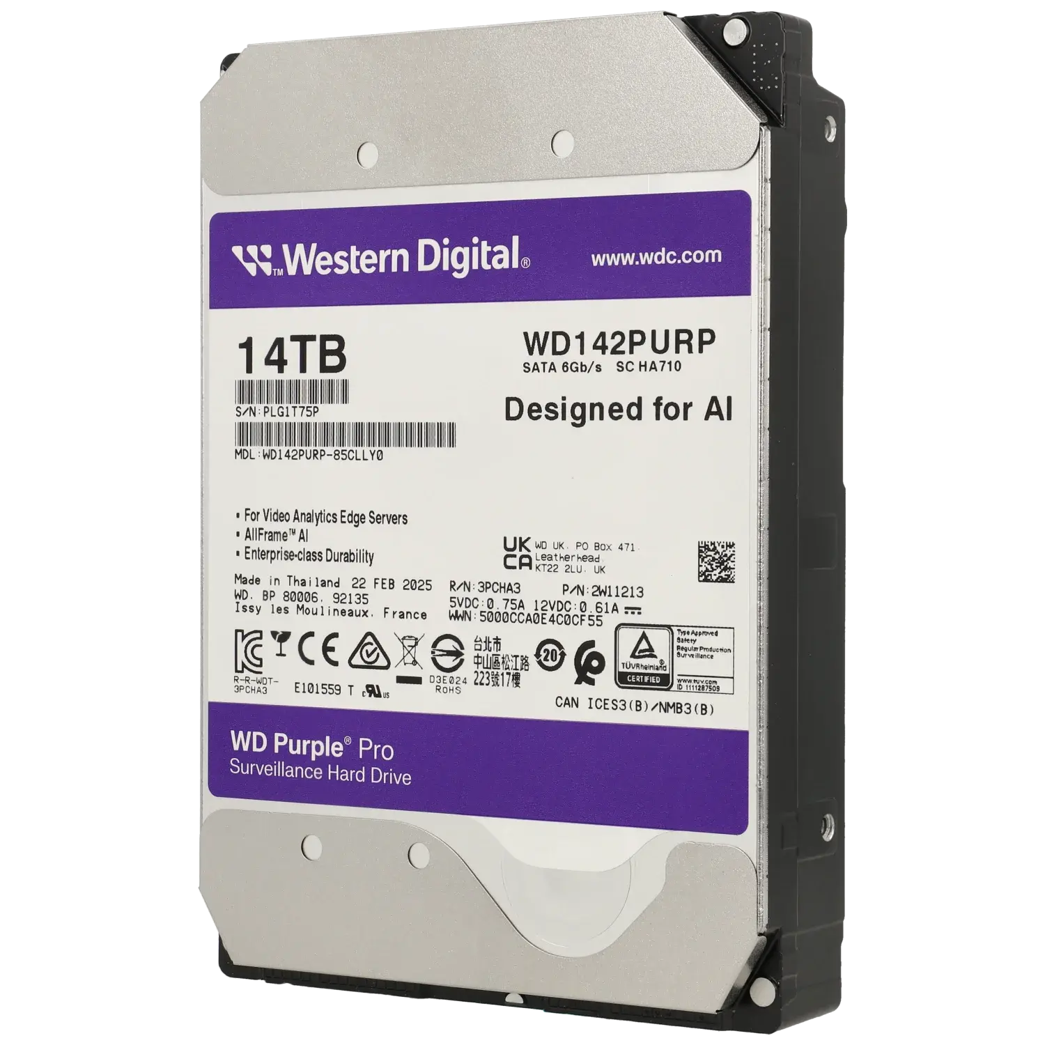 Disque dur purple 14 tb / Référence WD142PURP