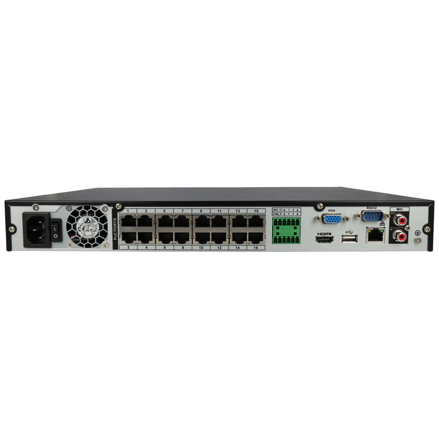 Enregistreur DAHUA IP pour 16 canaux et 16 mpx de résolution avec 16 ports PoE / Référence NVR4216-16P-EI