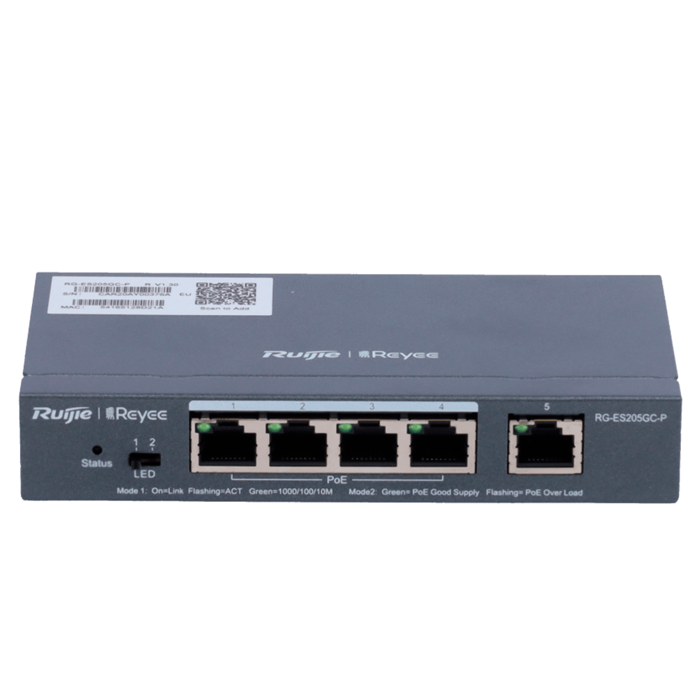 Switch PoE Cloud administrable Reyee / Référence RG-ES205GC-P