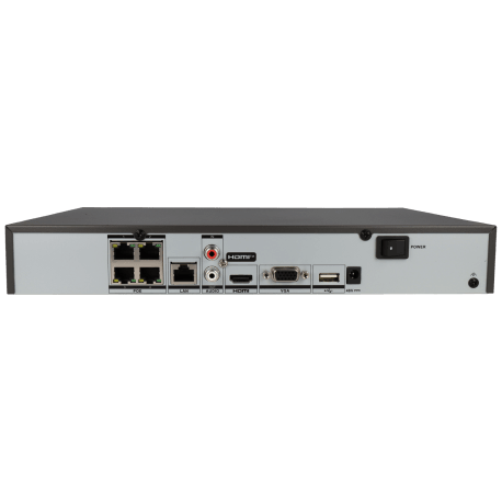 Enregistreur IP HIKVISION PRO pour 4 canaux et 12 mpx de résolution avec 4 ports PoE / Référence DS-7604NXI-K1/4P