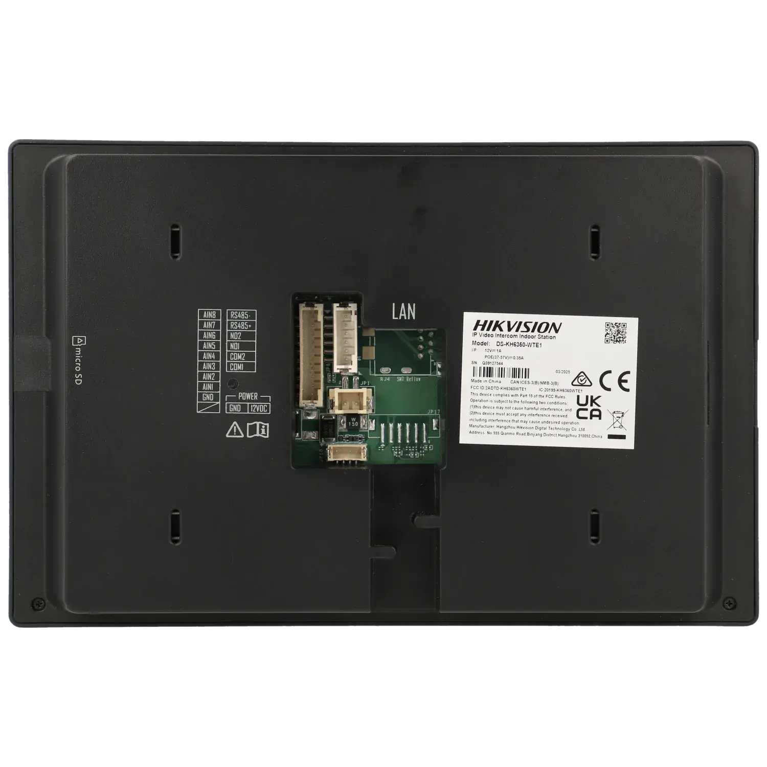 Moniteur HIKVISION IP 7" / Référence DS-KH6350-WTE1