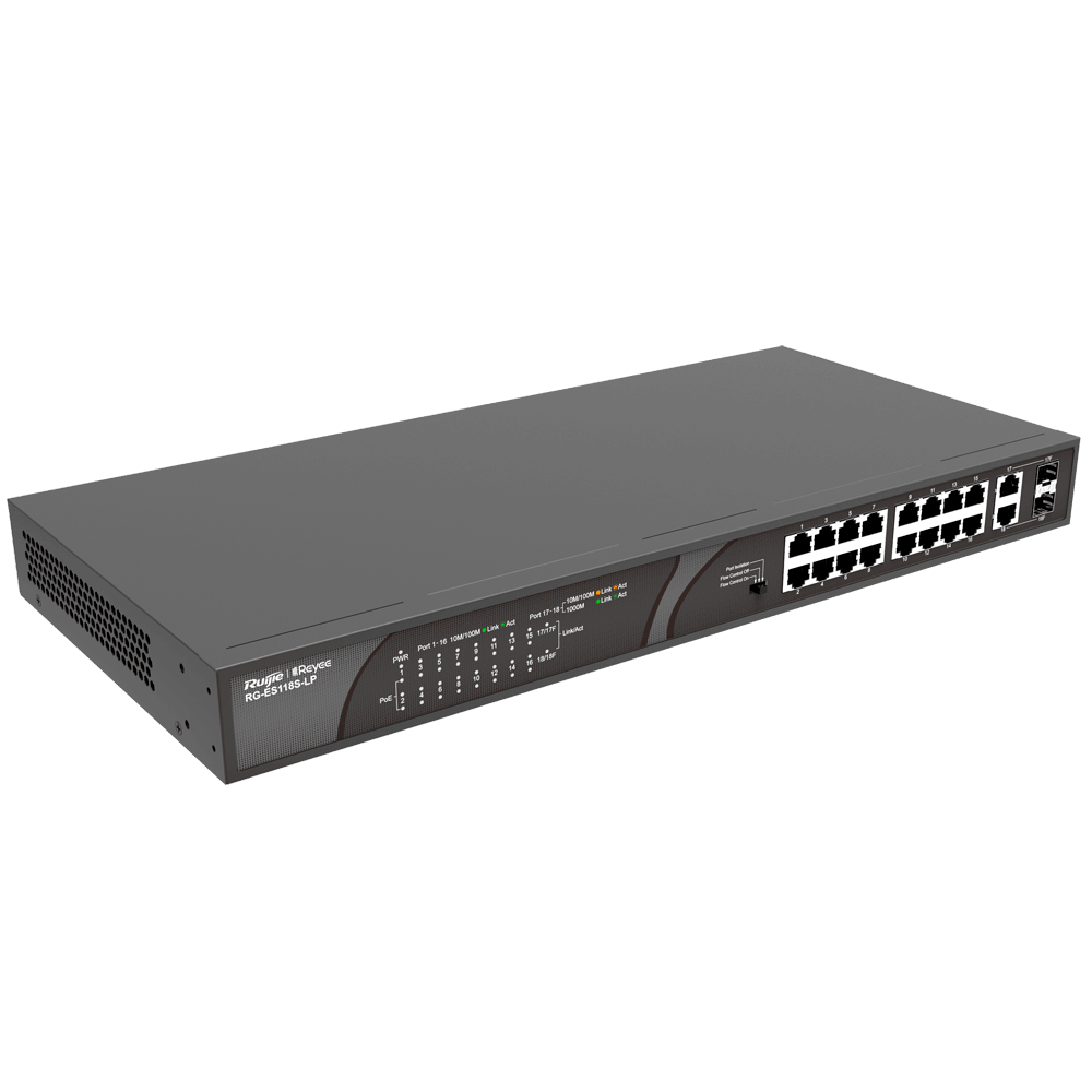 Switch PoE de bureau Reyee / Référence RG-ES118S-LP