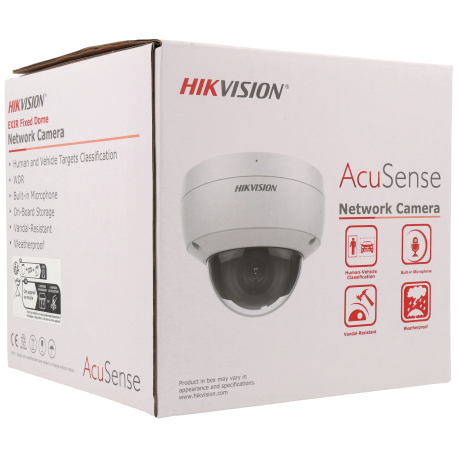 C​améra HIKVISION PRO mini dôme IP avec 8 mégapixels et objectif fixe / Référence DS-2CD2183G2-IU