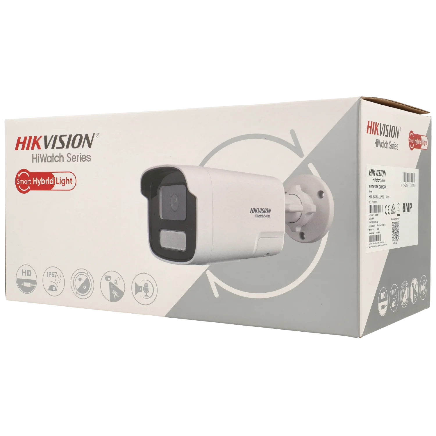 C​améra HIKVISION compactes IP avec 8 mégapixels et objectif fixe / Référence HWI-B480HA-LUF/SL