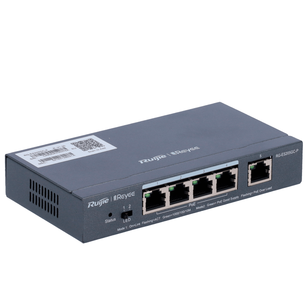 Switch PoE Cloud administrable Reyee / Référence RG-ES205GC-P