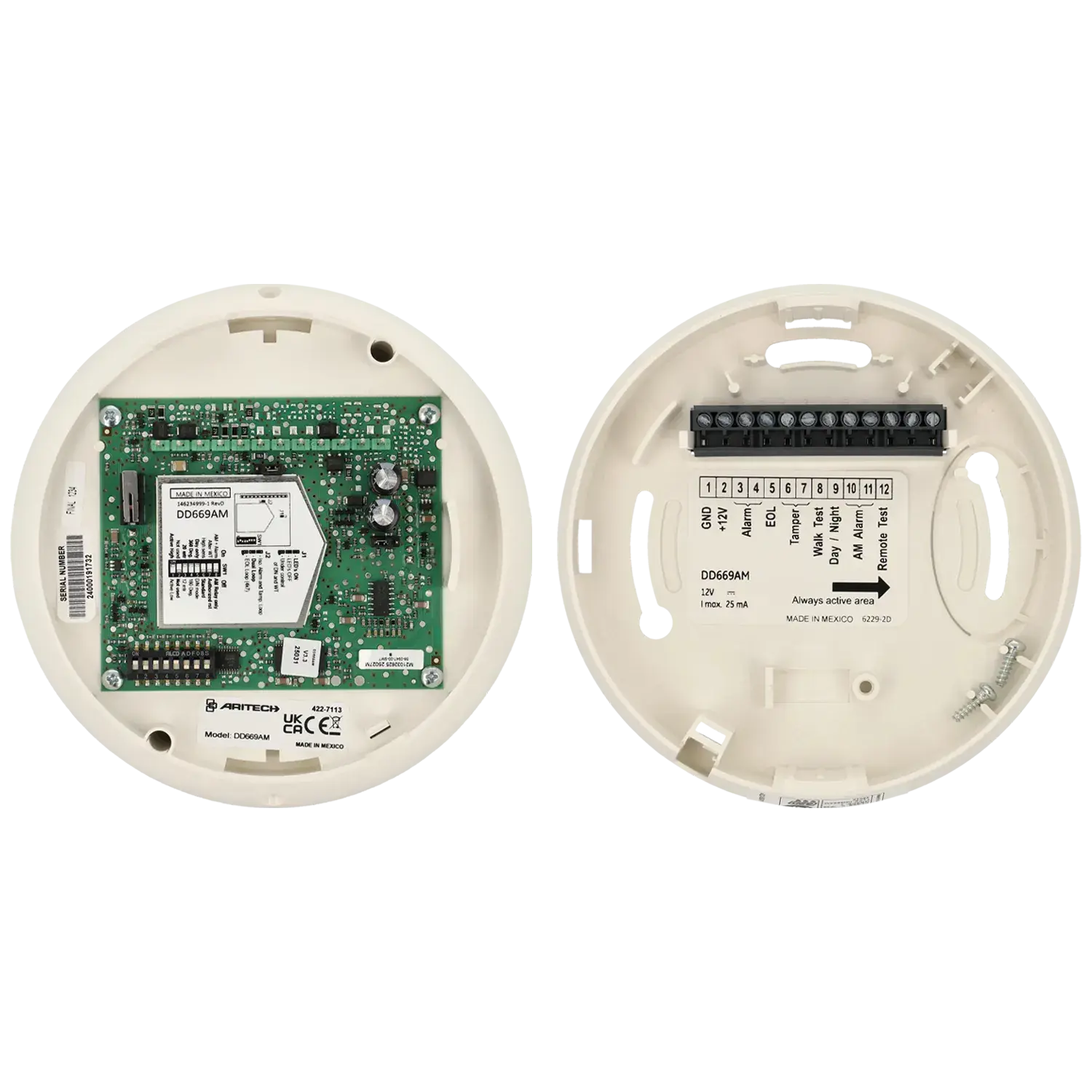 Détecteur volumétrique filaire ARITECH / Référence DD669AM TSA Distribution