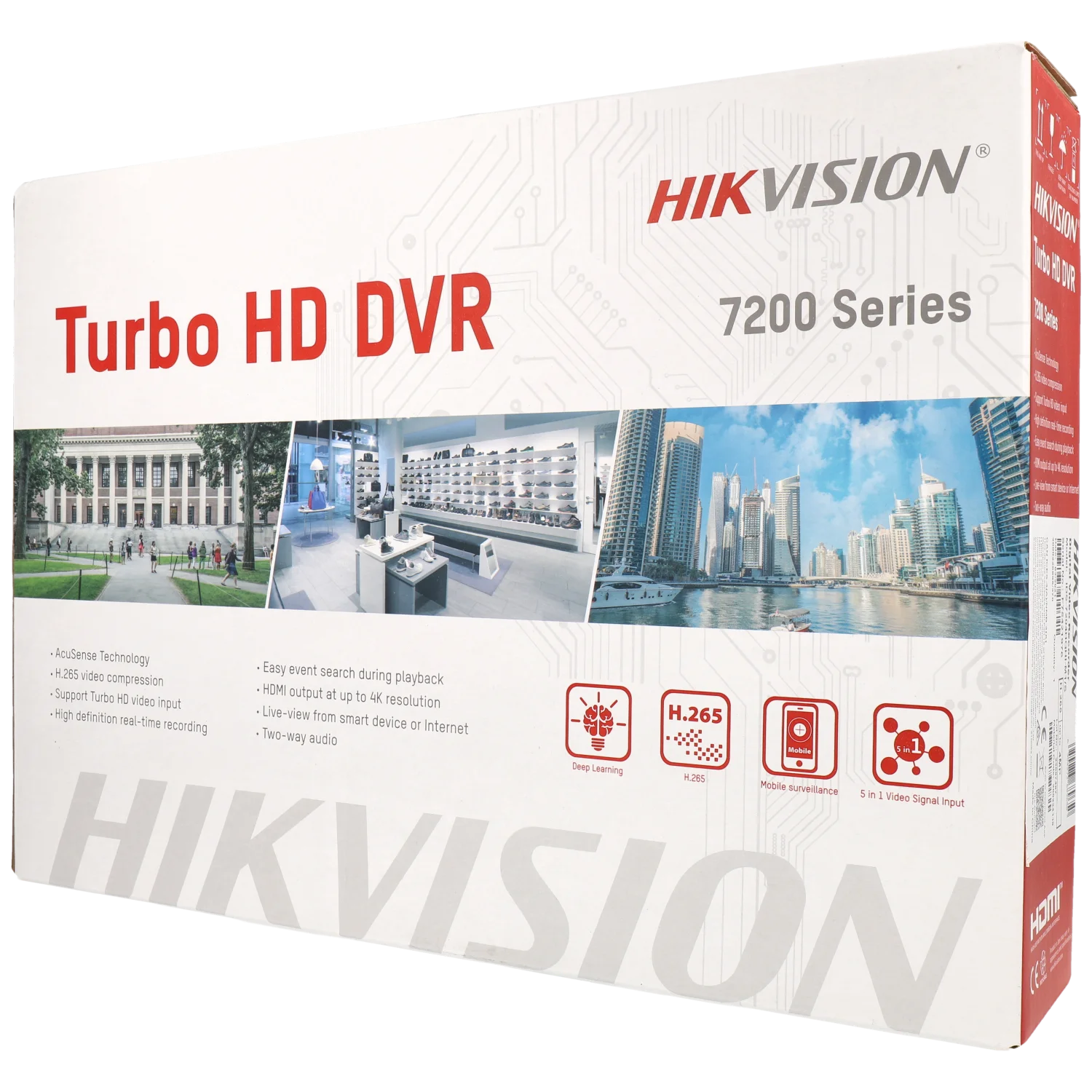 Enregistreur HIKVISION 5 en 1 (hd-cvi, hd-tvi, ahd, analogique et IP) pour 16 canaux et 8 mpx de résolution maximale / Référence IDS-7216HUHI-M2/X/4A+16/4ALM