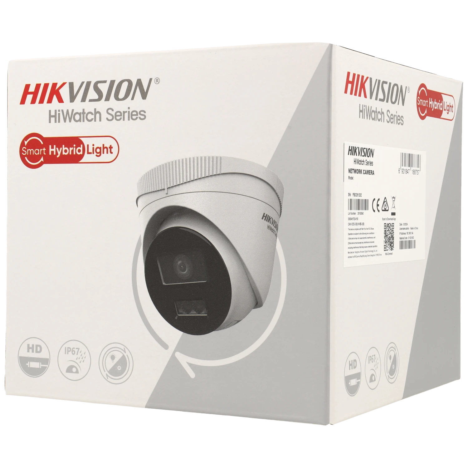 Caméra HIKVISION mini dôme IP avec 4 mégapixels et objectif fixe / Référence HWI-T240HA-LUC