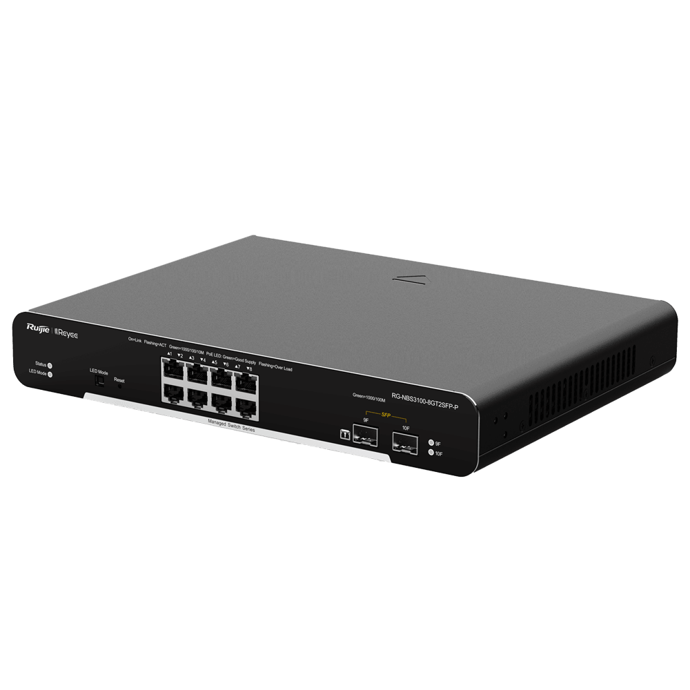 Switch PoE Cloud Layer 2 Reyee / Référence RG-NBS3100-8GT2SFP-P