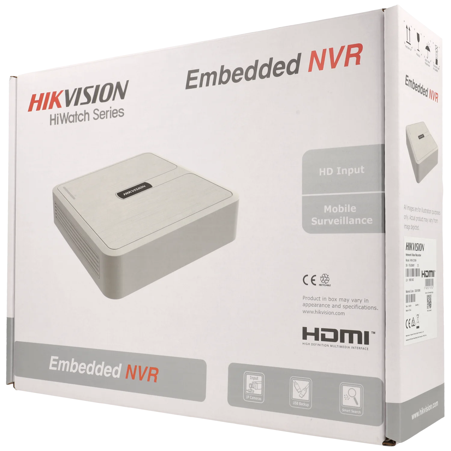 Enregistreur HIKVISION IP pour 8 canaux et 6 mpx de résolution / Référence HWN-2108H