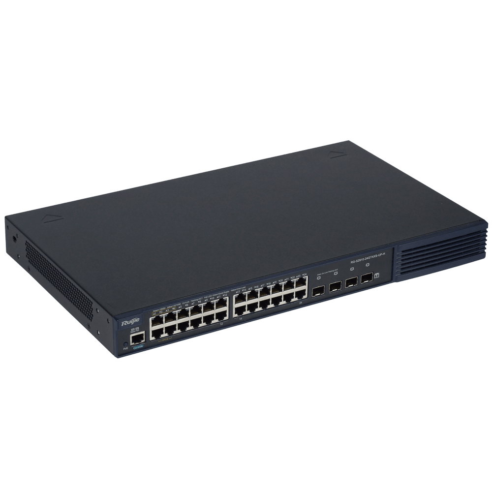 Switch Ruijie PoE Cloud manageables  L2+ / Référence RG-S2910-24GT4XS-UP-H