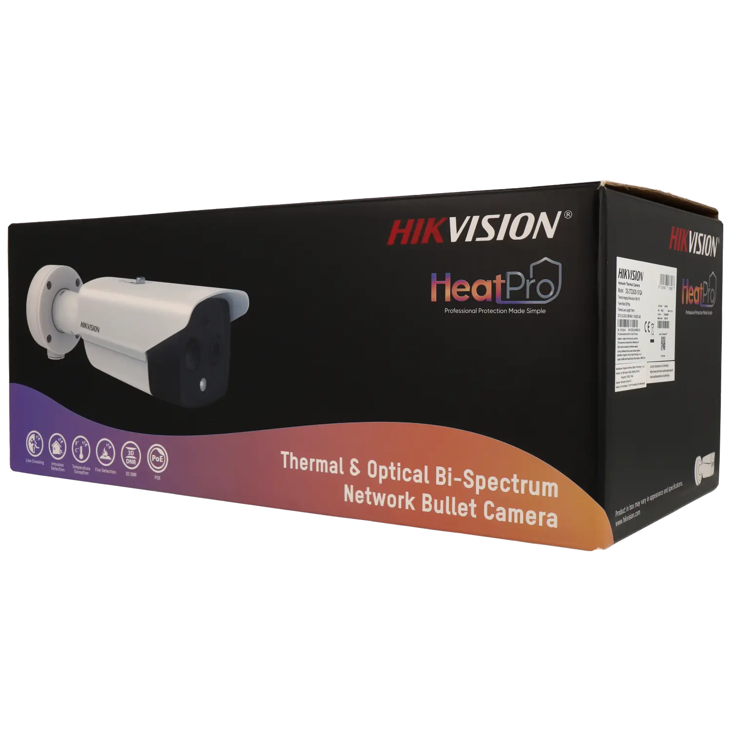 Caméra HIKVISION double (thermique / réelle) avec optique 6.9 mm / Référence DS-2TD2628T-7/QA