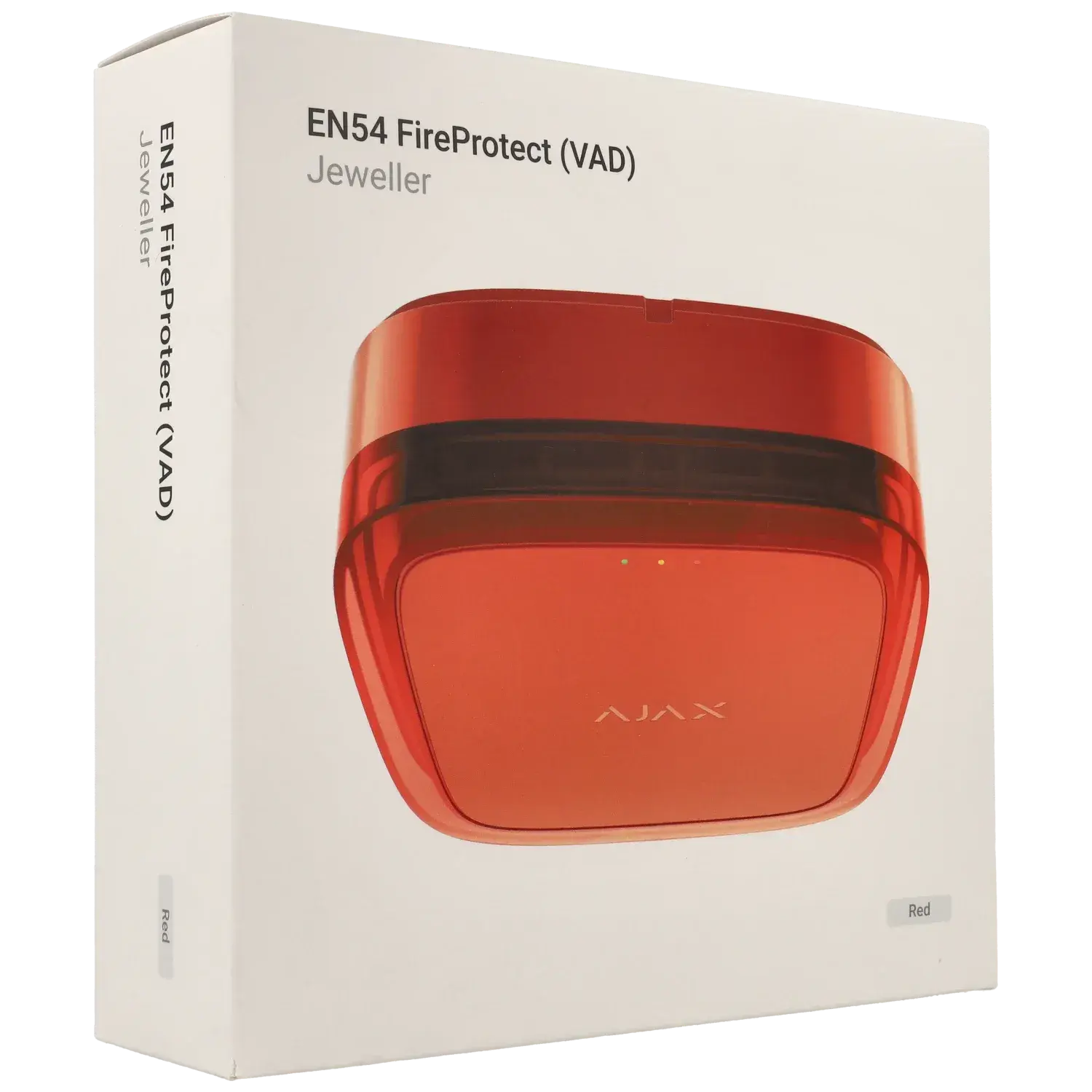 sirène visuelle AJAX, EN54-VAD-R, alarme visuelle rouge, dispositif d’alerte lumineux, système AJAX, sécurité sans fil, sirène rouge AJAX, alarme certifiée EN54, signal lumineux rouge, alarme visuelle sans fil,