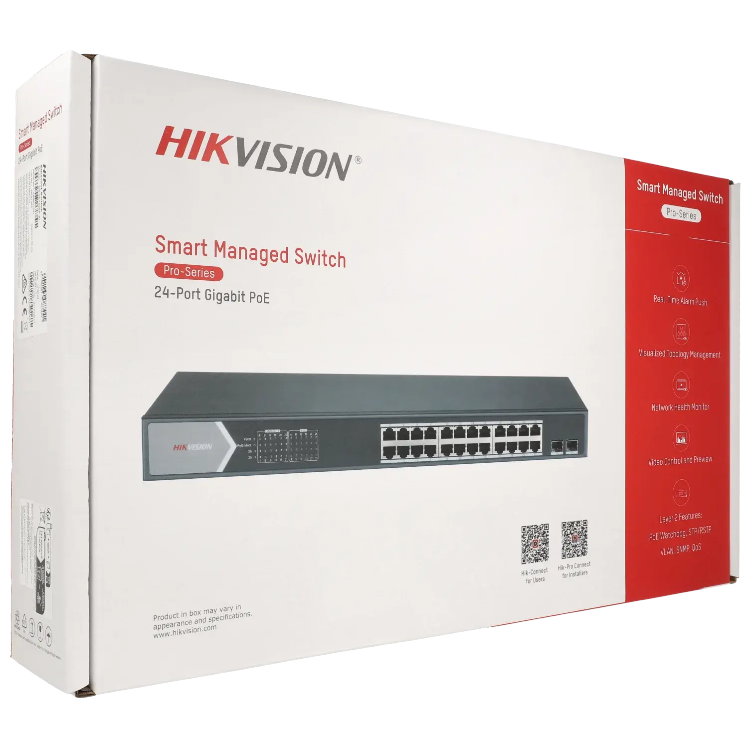 Switch cloud 26 ports avec 24 ports PoE HIKVISION / Référence DS-3E1526P-SI