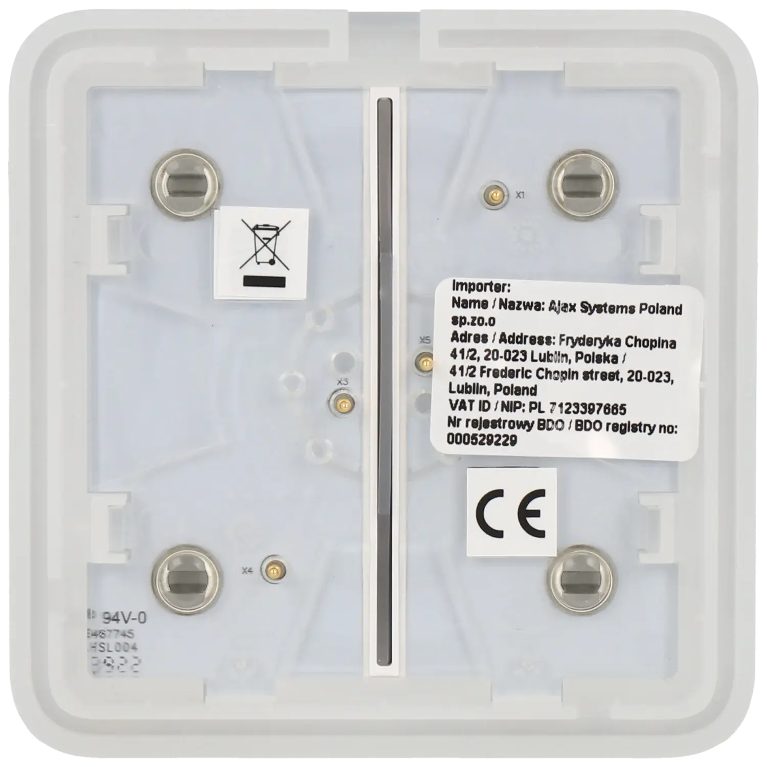 Panneau d'interrupteurs double AJAX / Référence SOLOBUTTON-2G-OLI TSA Distribution