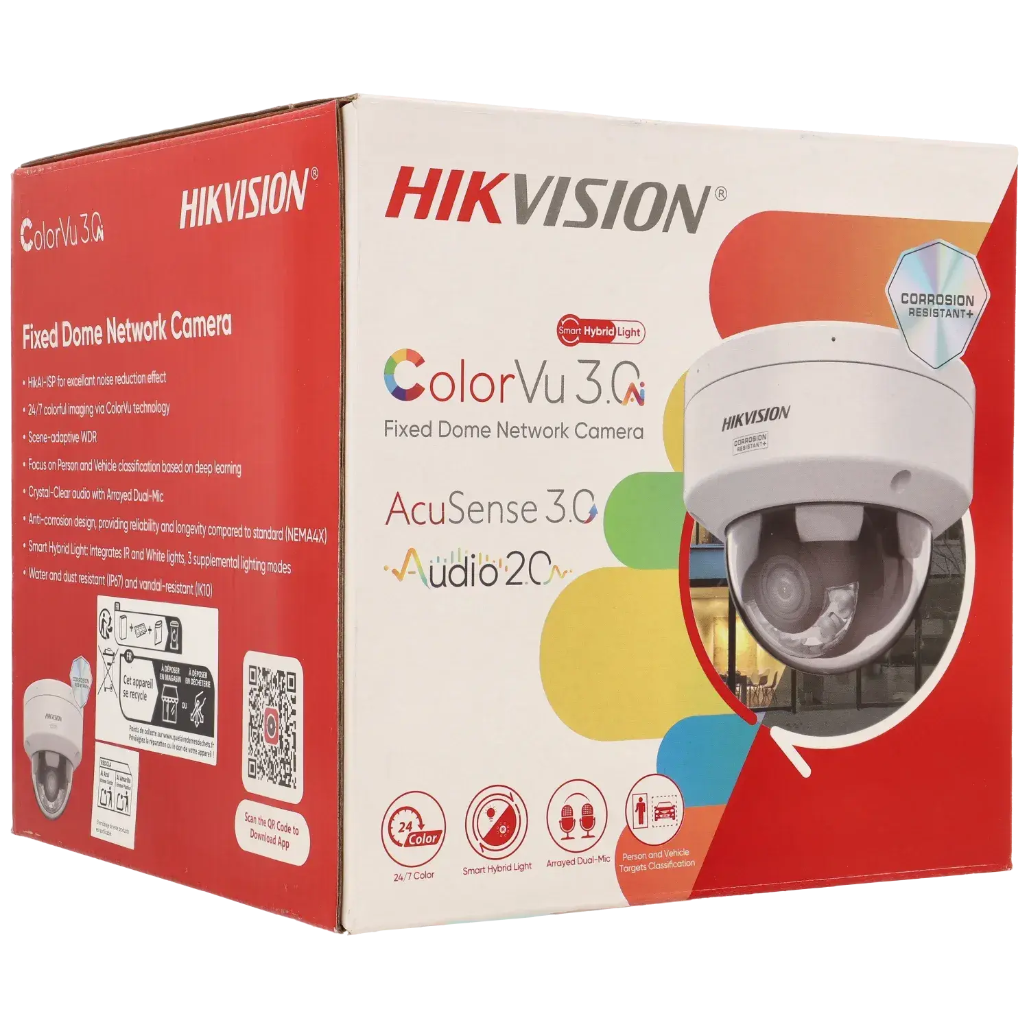 Caméra HIKVISION mini dôme IP avec 8 mégapixels et objectif fixe / Référence DS-2CD2187G3-LIS2UY TSA Distribution