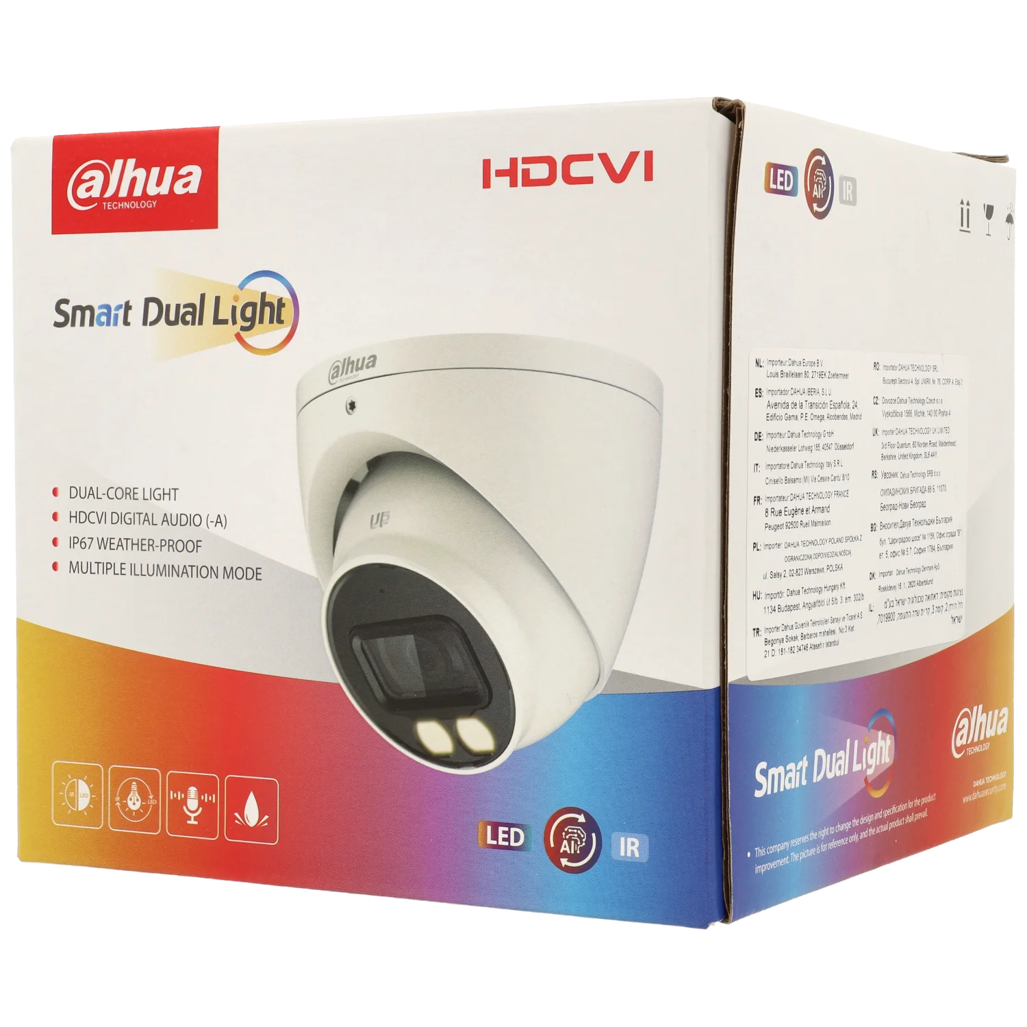 C​améra DAHUA mini dôme hd-cvi avec 5 mégapixels et objectif fixe / Référence HAC-HDW1509T-IL-A-S2