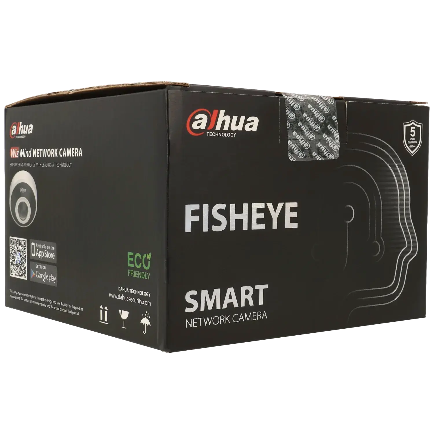 Caméra fisheye DAHUA IP avec 6 mégapixels et objectif fixe / Référence IPC-EBW5641-AS